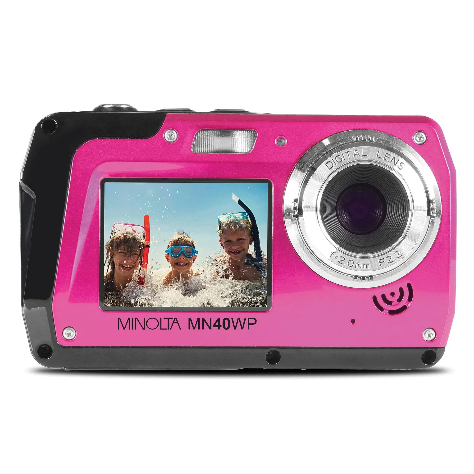 Minolta - MN40WP 48.0 Megapixel Waterproof Digital Camera - Pink