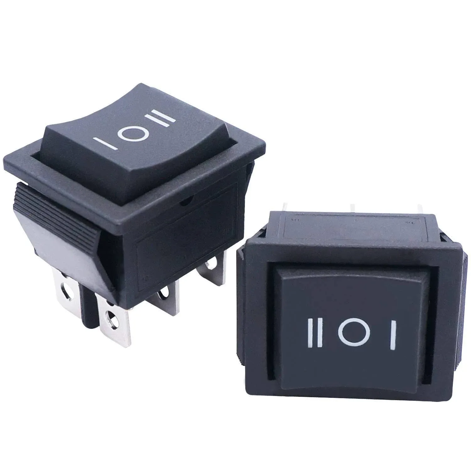 TWTADE / 2Pcs Momentary Boat Rocker Switch DPDT 6 Pin 3 Position ON-Off-ON 16...