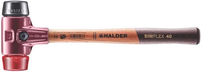 Halder USA - Simplex Mallet with Black Rubber and Red Plastic Inserts (3026.04)