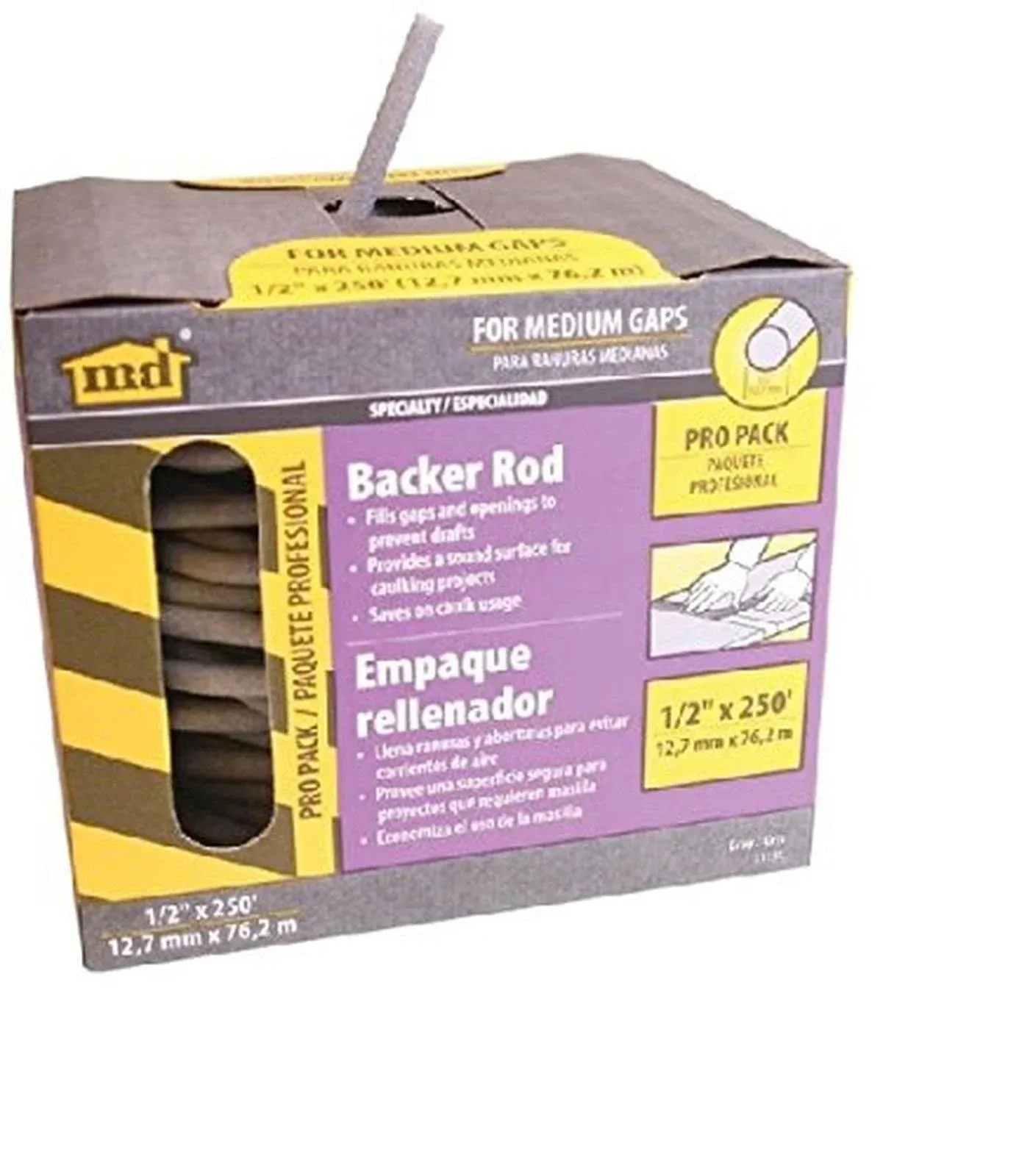 M-D Building Products Backer Rod Pro Pack 1/2" x 250'