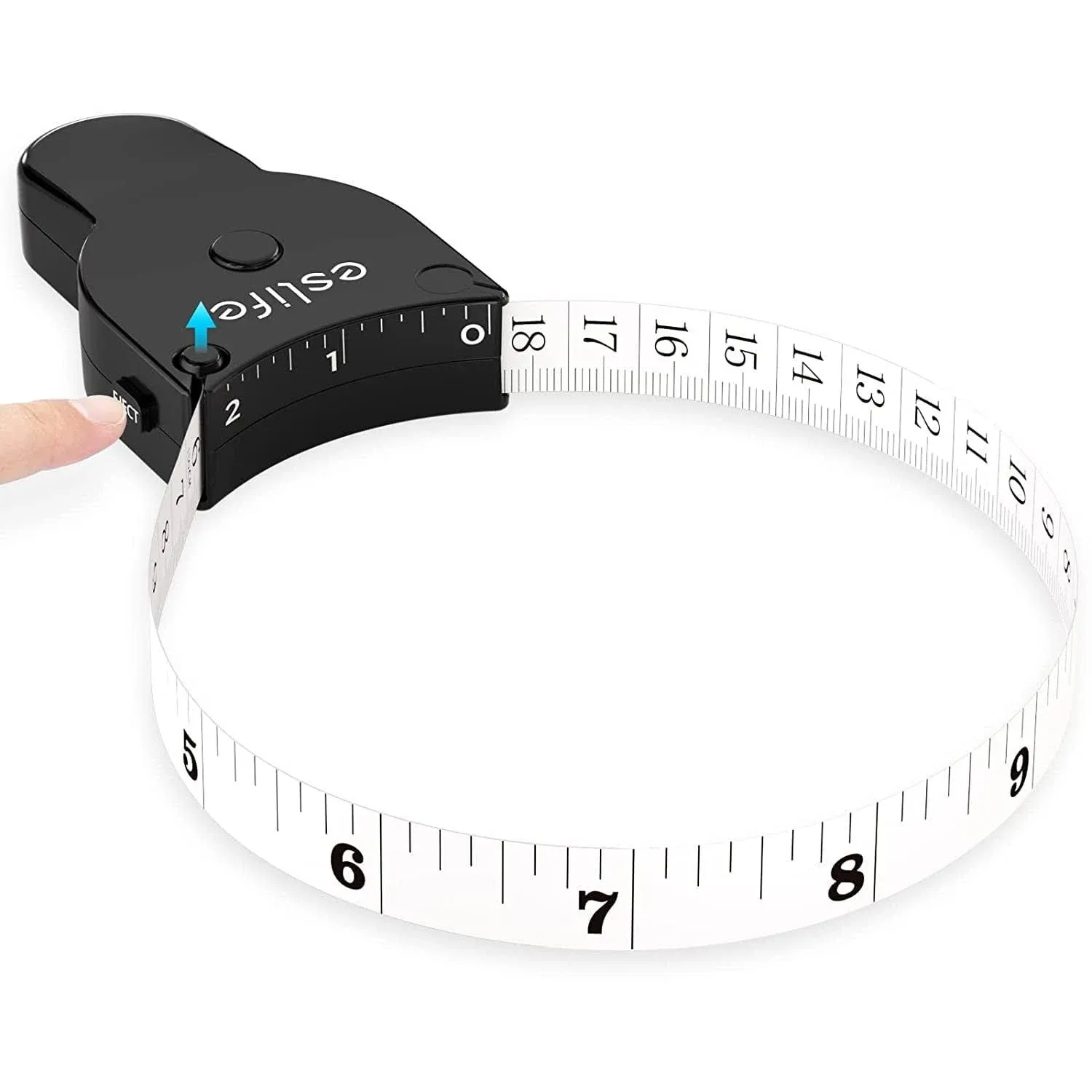 Body Tape Measure [Clip-Lock & Eject Release & Retract] 60"/150cm, Self Measuring Tape Accurate for Tracking Weight Loss, Tailoring, Crafts, Item Measurement