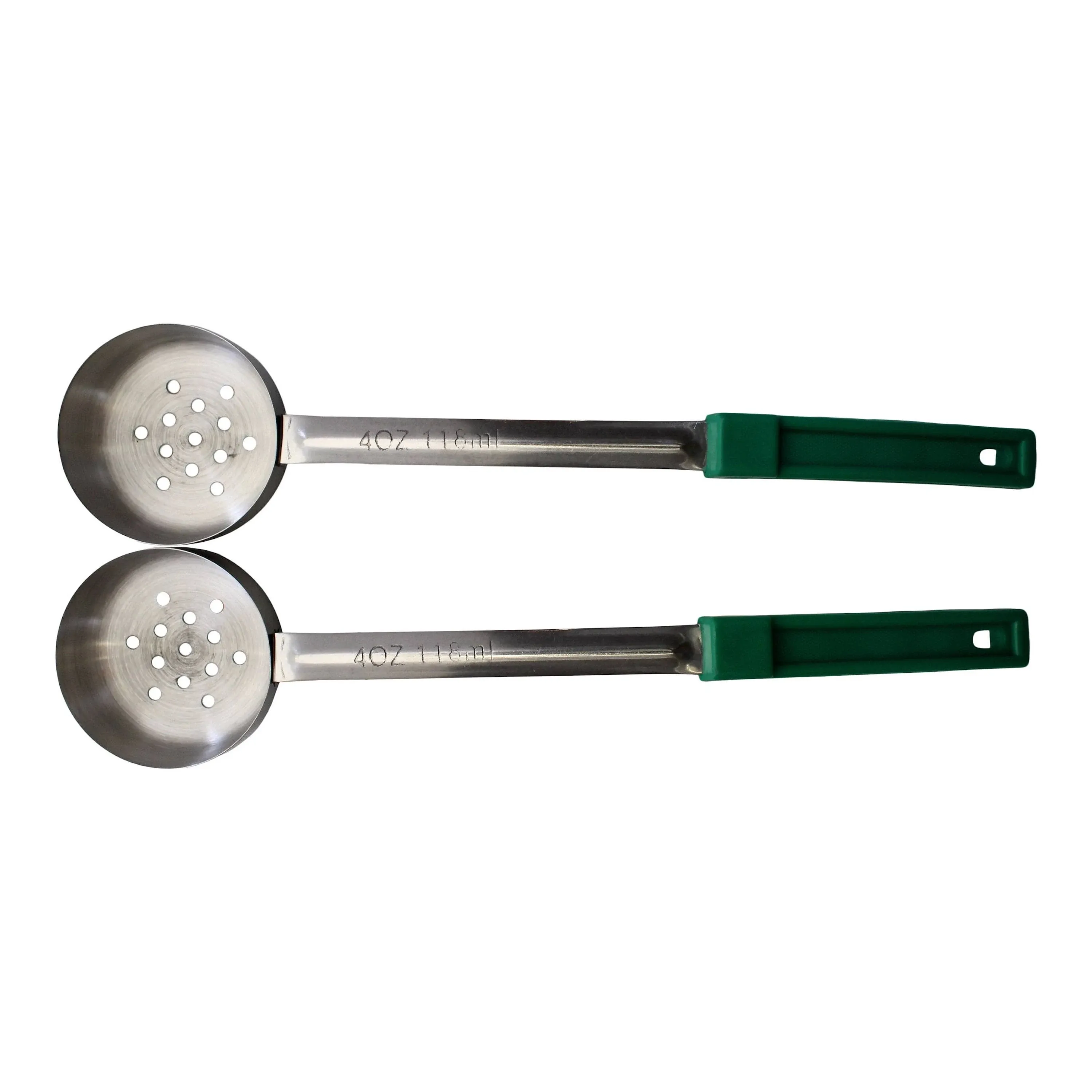 Habanerofire Slotted Serving Spoon, 4 oz Metal Portion Control Ladle, Green, Pack ...