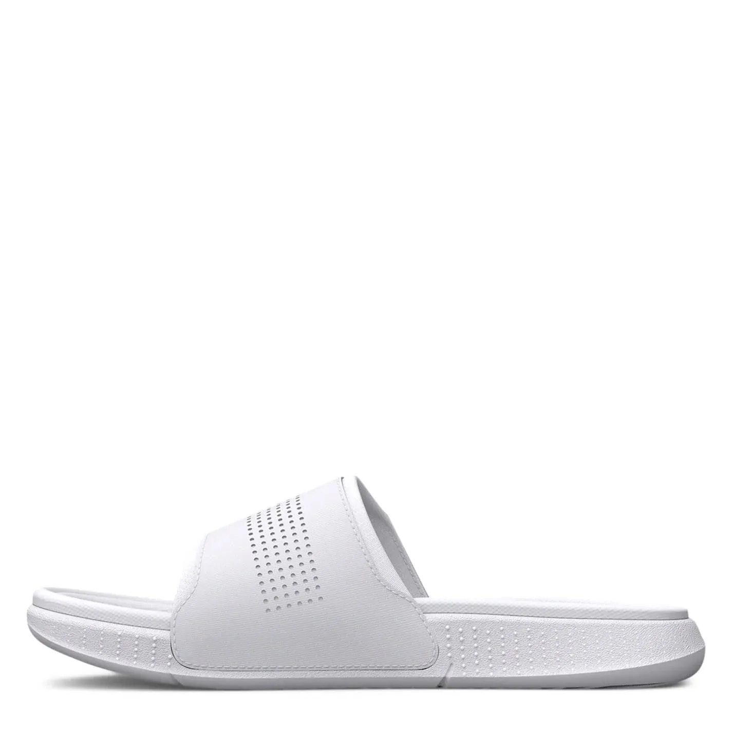 Under Armour Unisex Ansa Elevate Slides - White, 7/8.5