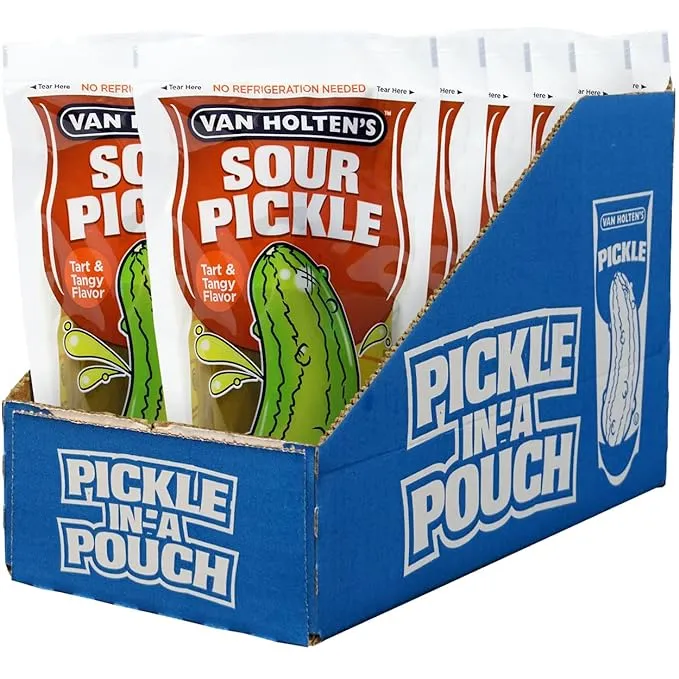 Van Holten's King Size Sour Sis Pickle in A Pouch Pack of 12