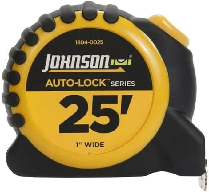 Johnson Level 1804-0025 Auto-Lock Power Tape, 1" x 25'