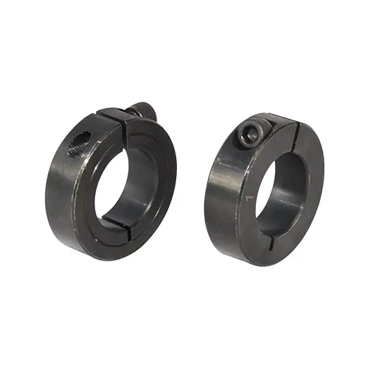 2-Piece Clamping Collar Black Oxide Plating 2&#034; Bore Size 3&#034; OD With 5/16-24 S...