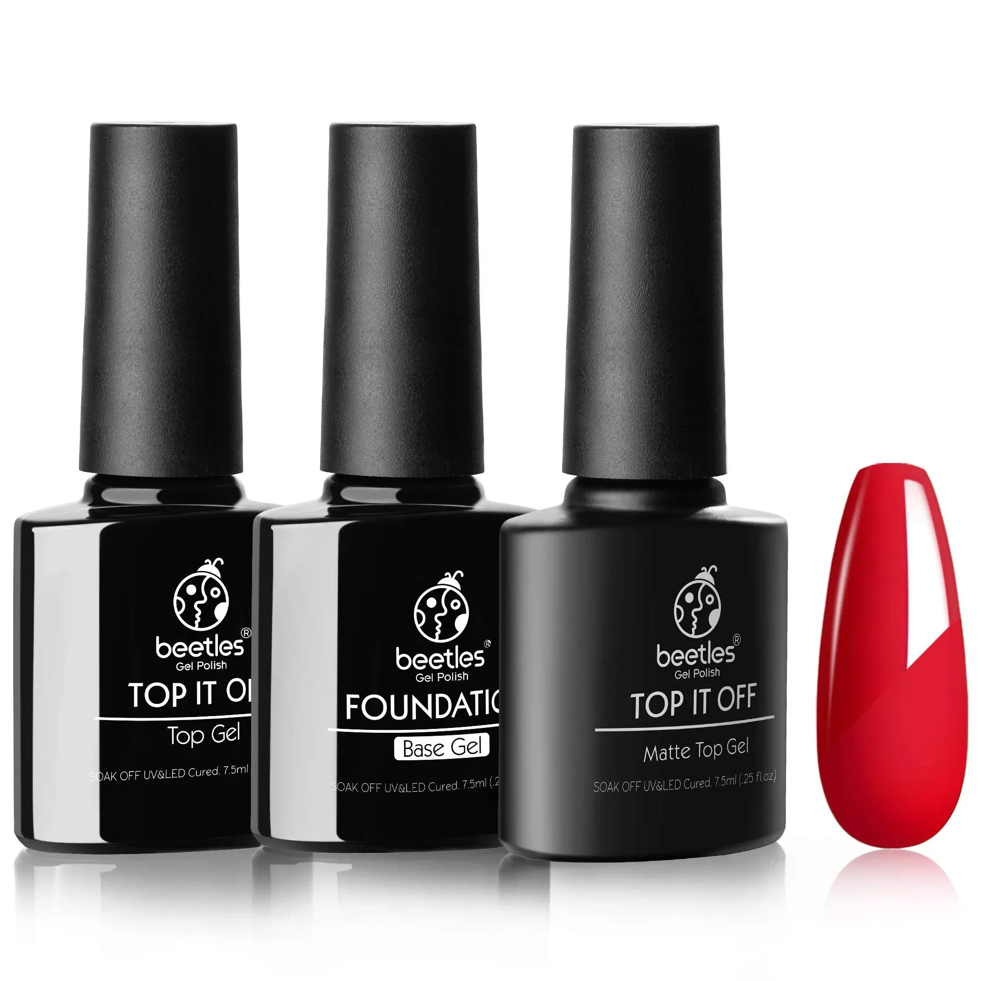 Beetles Matte Top Coat and High Gloss Top Gel Coat Base Coat Set