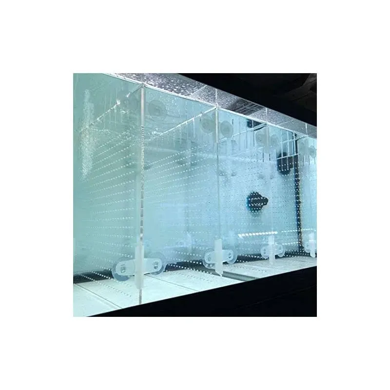 Acrylic Aquarium Divider Kit 5.5/10 / 20L / 20H / 29 / 40B / 55/75 / 125gal Fish Tank with Suction Cups (20gal Long Aqueon)