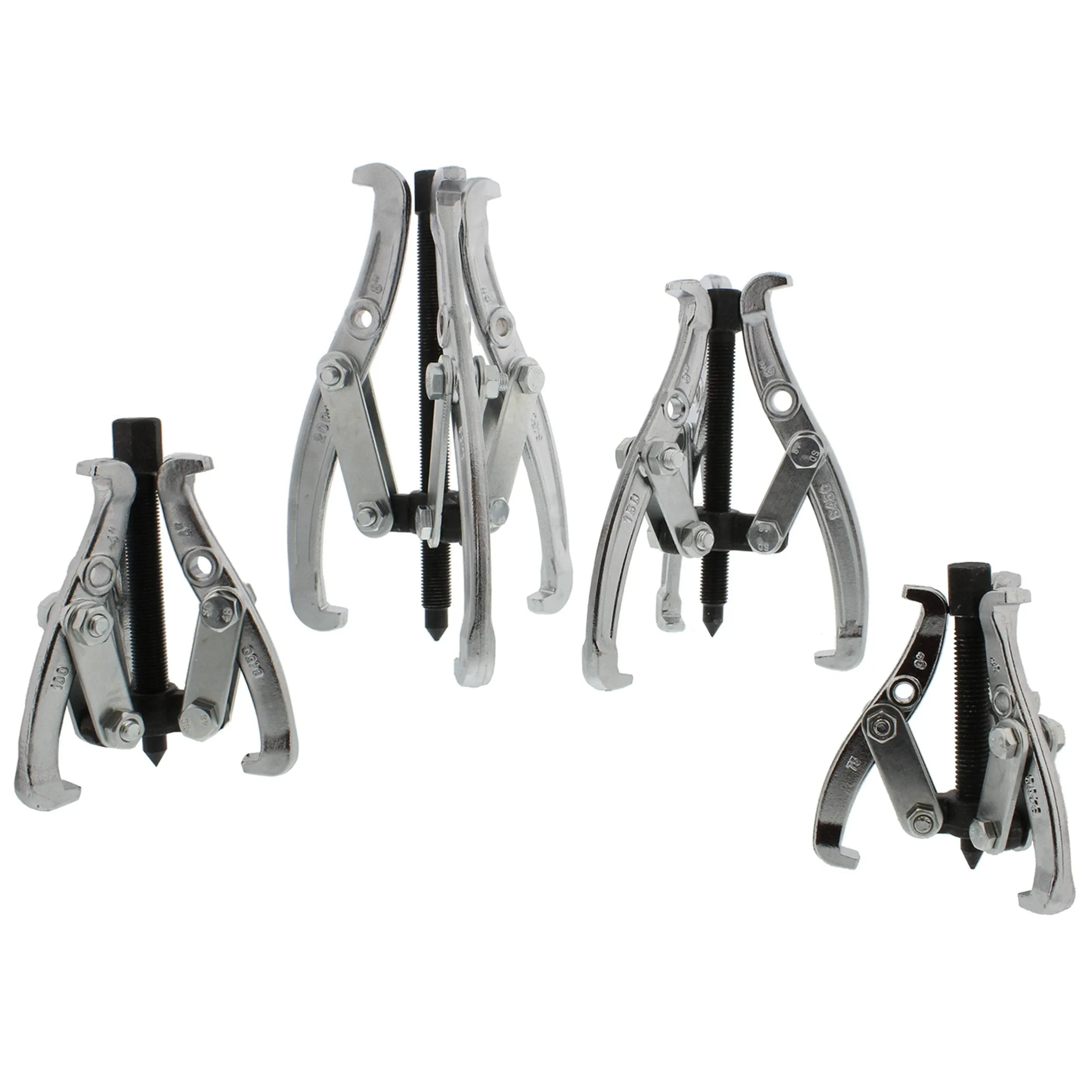 ABN 3-Jaw Gear Puller 4-Piece Set - 3in, 4in, 6in, 8in - Removal Tool Kit for ...