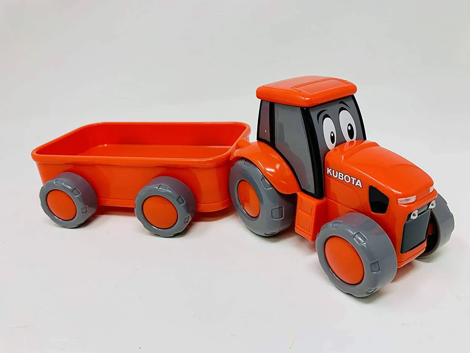 New-Ray Pre-School Kubota Lil Orange Farm Tractor and Wagon