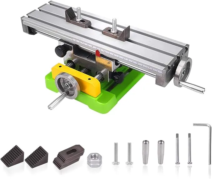 MYSWEETY Multifunction Worktable Milling Working Cross Table Milling Machine Compound Drilling Slide Table For Bench Drill Adjustme X-Y (6350 SIZE)