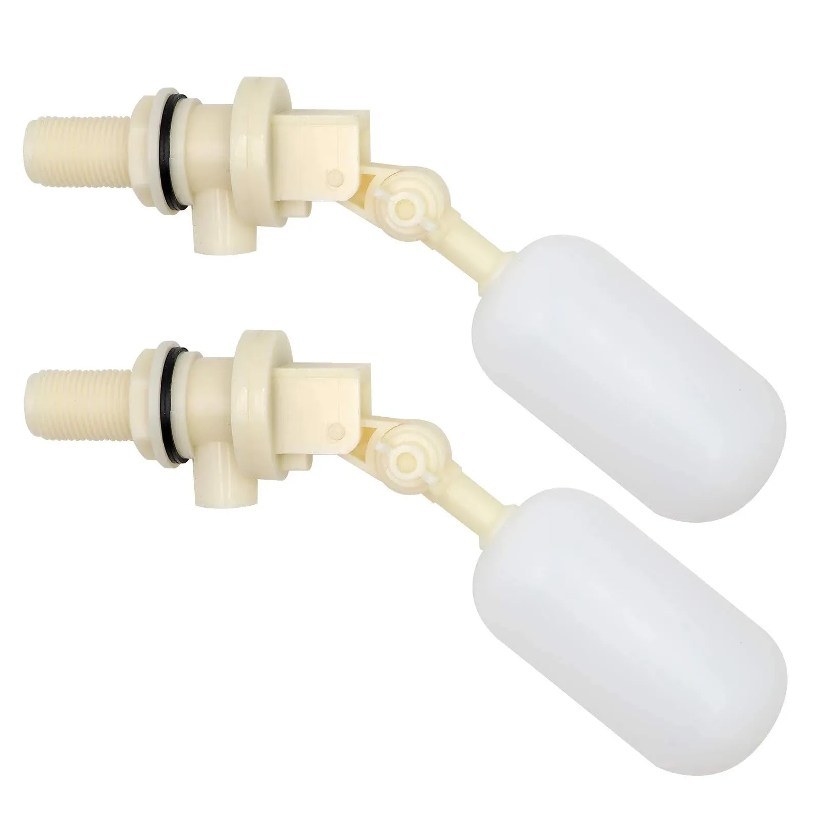 2 Pack Float Valve 1/2 Inch Water Float Ball Valve with Adjustable Arm Filter for Water Trough,Water Tank,Pool,Pond,Fountain,Automatic Waterer Bowl Dog Horse Goat Sheep Pig