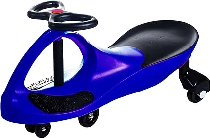 Lil' Rider Wiggle Car Ride On Toy – No Batteries, Gears or Pedals – Twist, Swivel, Go – Outdoor Ride Ons for Kids 3 Years and Up-(M370010), Large, Purple