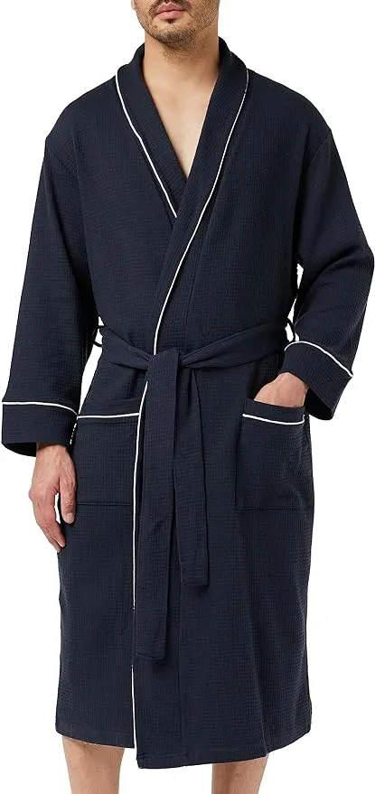 Amazon Essentials Men's Lightweight Waffle Robe (Available in Big & Tall)