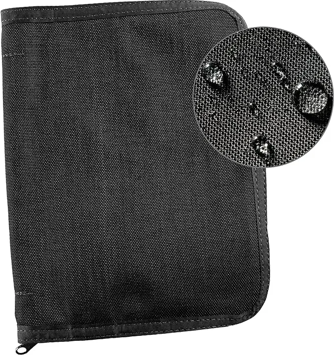 Rite In The Rain Weatherproof Cordura® Fabric, 1/2" Ring Binder Cover, 6.75" x 8.875", Black Cover (No. C9200B)