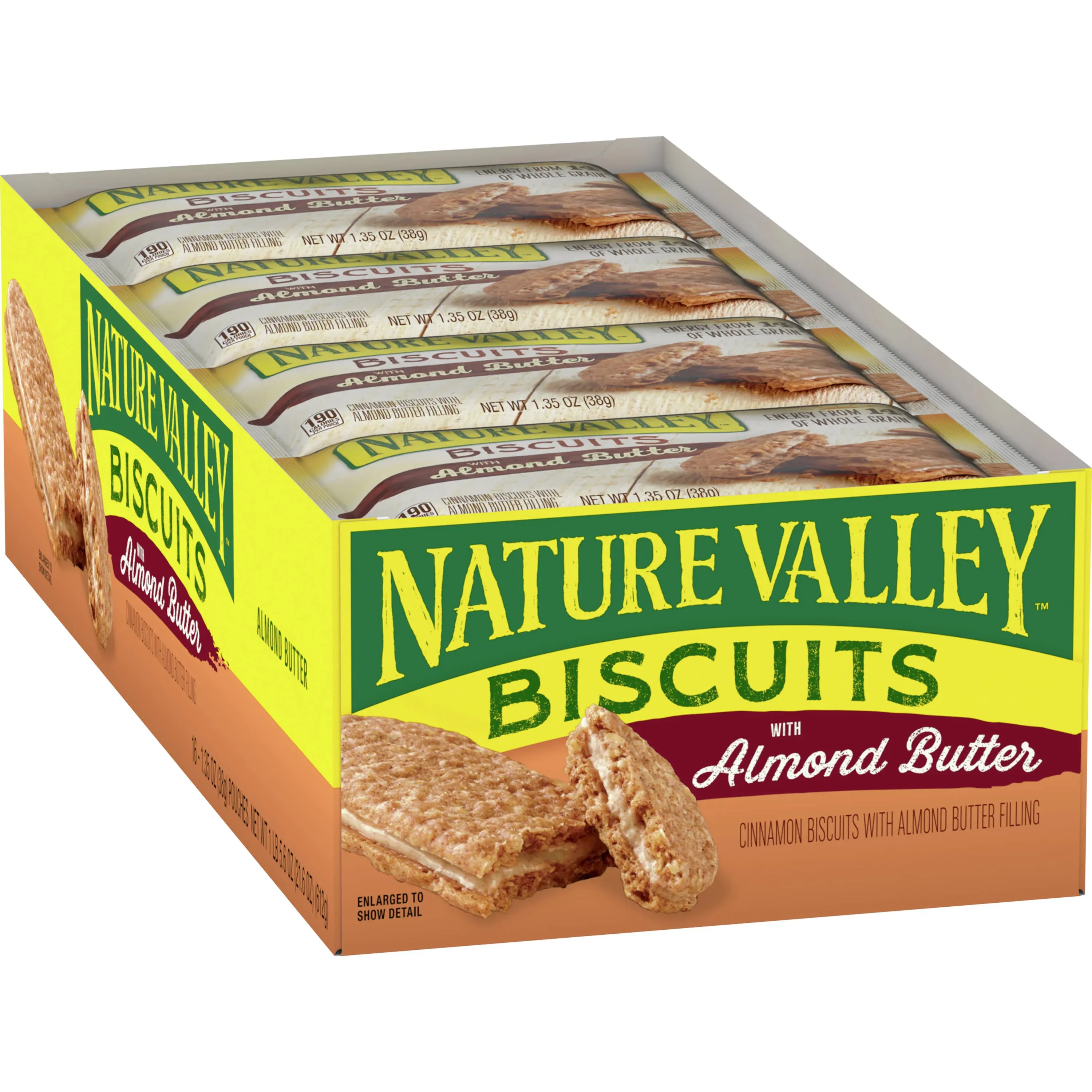 Nature Valley Biscuits with Almond Butter - 16 pack, 1.35 oz pouches