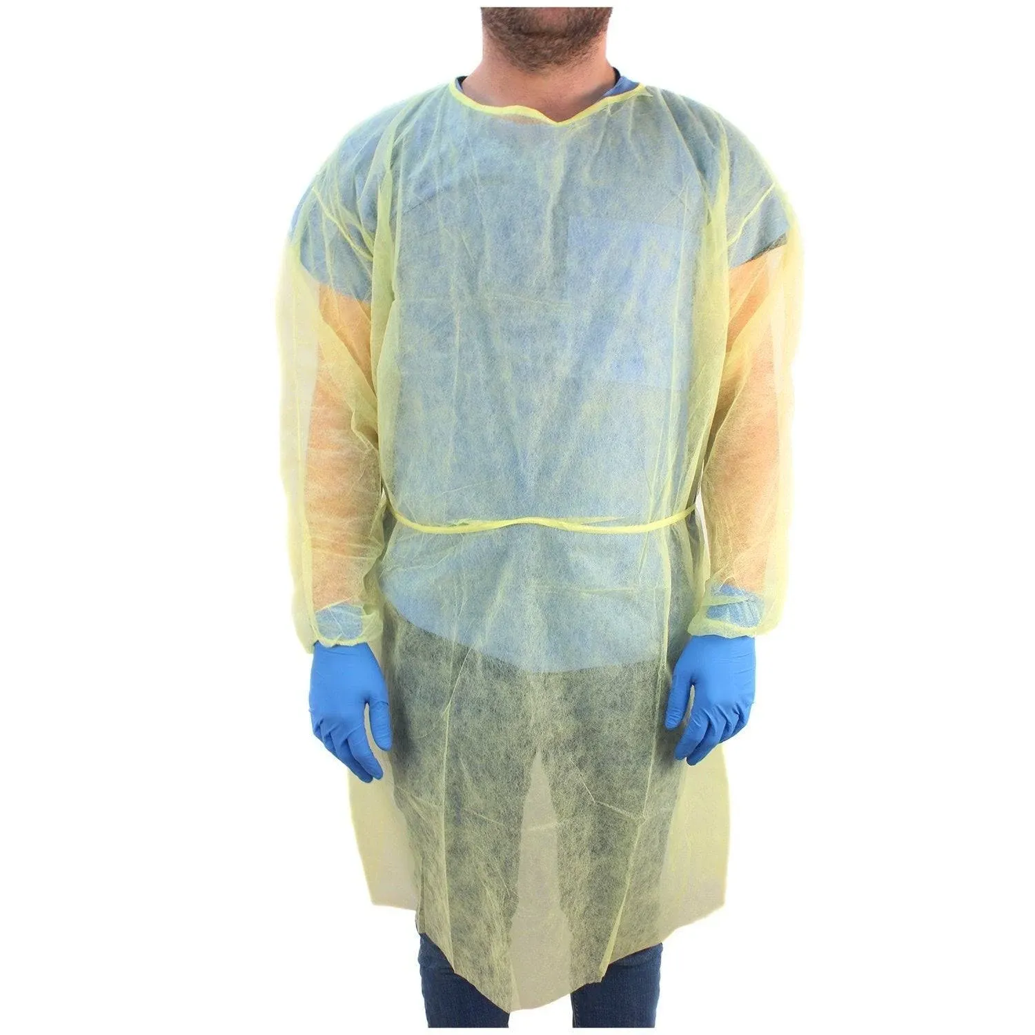 Ever Ready First Aid DYN2141-X10 Isolation Gown with Elastic Wrists Universal ...