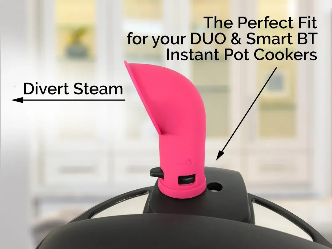 The Steam Boss - Steam Release Diverter | Kitchen Accessories Compatible with Instant Pot Duo, Plus, Smart Models | All Quart Sizes, 3 mini 6, 8 | Gadget for Home and RV (Pink)The Steam Boss - Steam Release Diverter | Kitchen Accessories Compatible with 