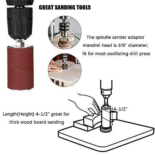 Spindle Sander Adaptor with Rubber Sanding Drum Kit