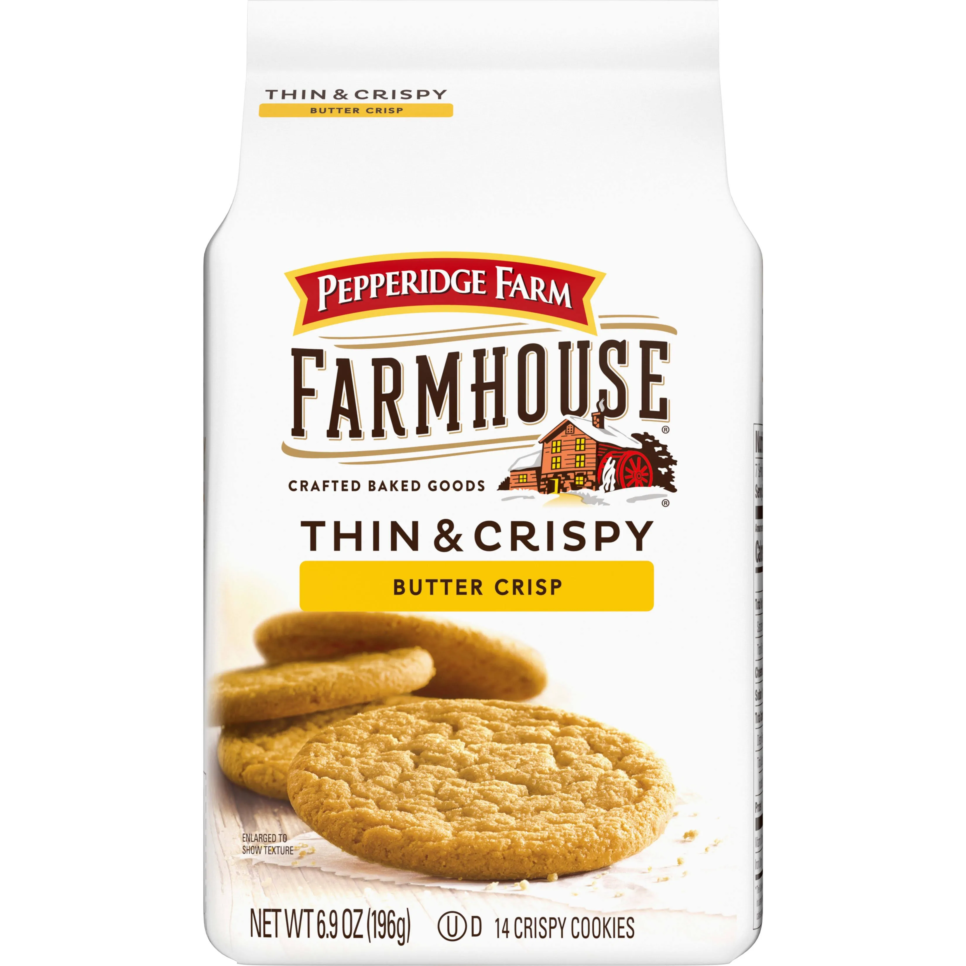 Pepperidge Farm Farmhouse Thin & Crispy Butter Pecan Cookies, 5.9 oz. Bag