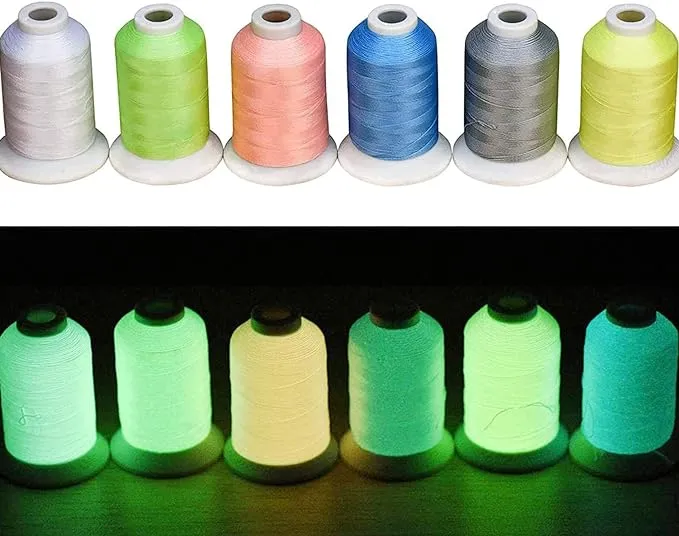 Glow In The Dark Simthread Embroidery Thread Machine   15 Unique Colors 550Y Each From Homepro1, $29.56 | DHgate.Com