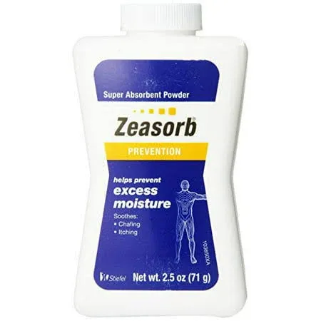 6 Pack Zeasorb Prevention Super Absorbent Powder Foot Care 2.5 Ounce Bottle Each