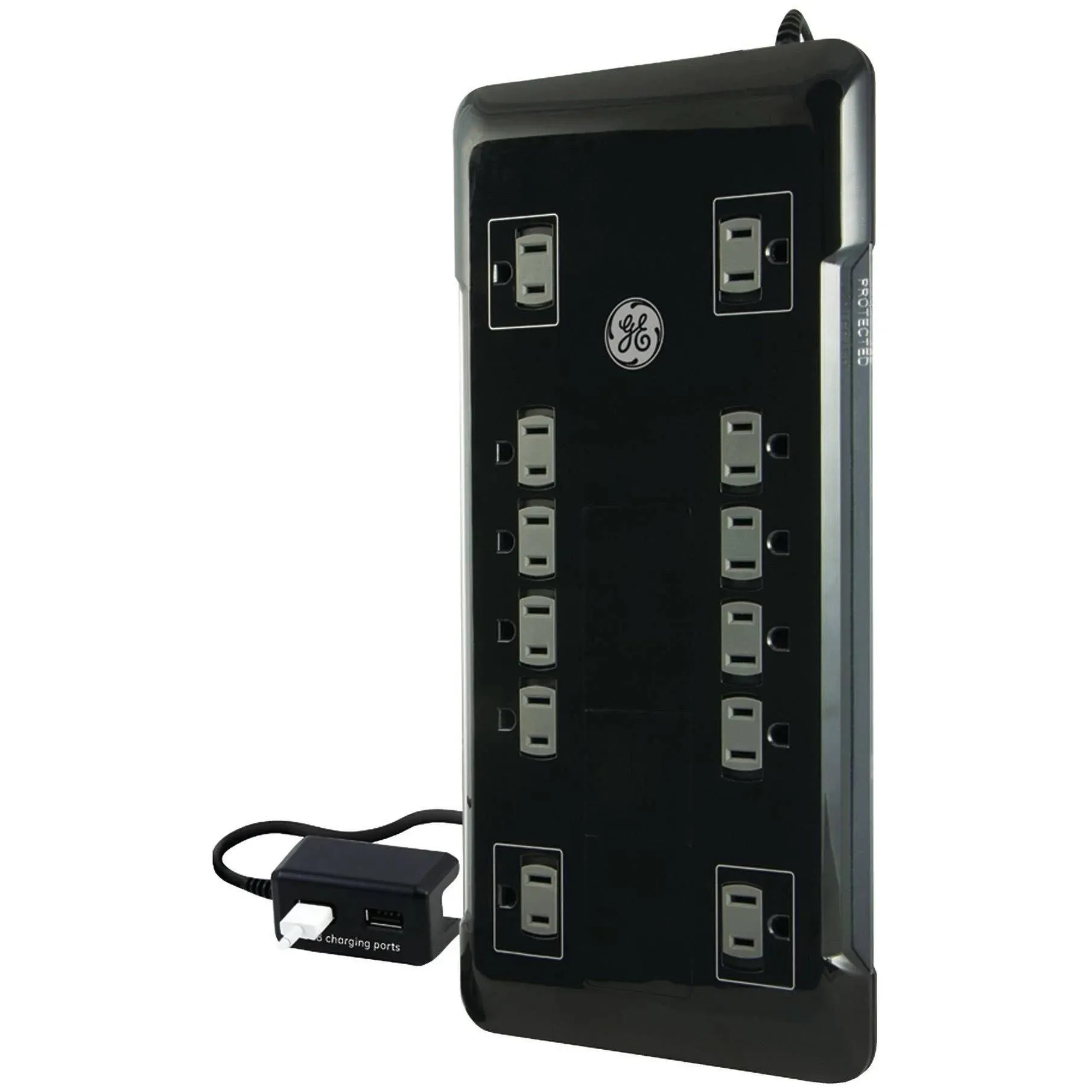 GE UltraPro 12 Outlet Surge Protector with 2 USB Tether