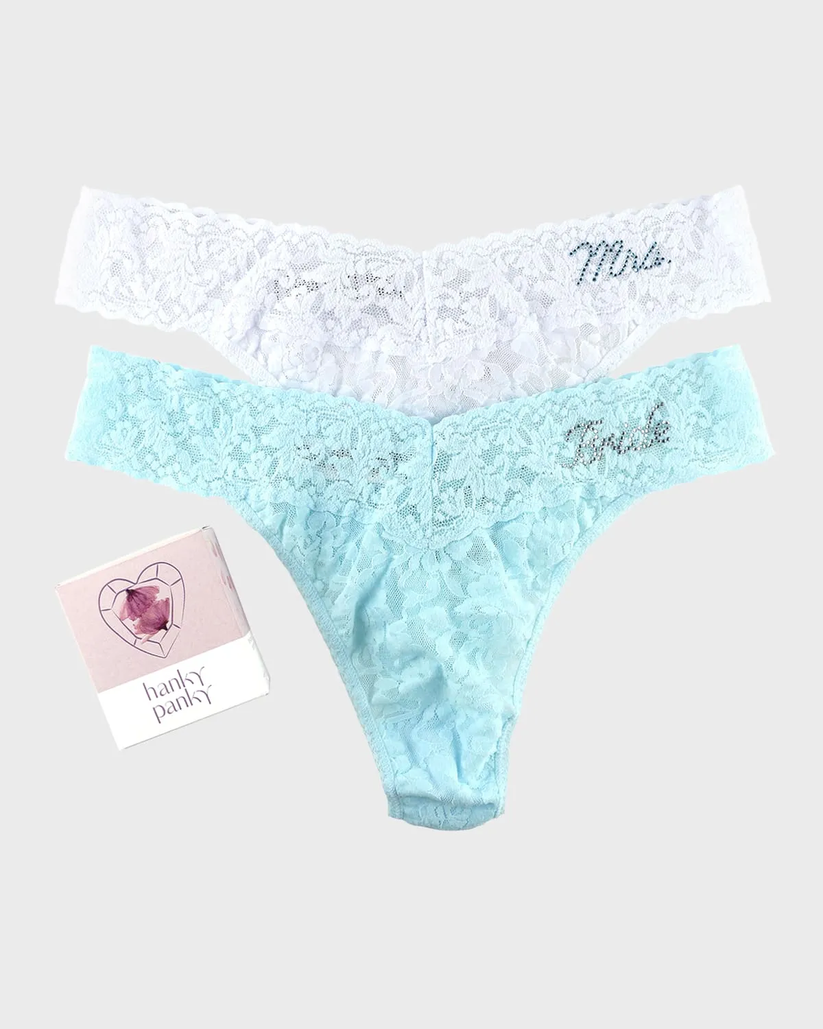 Bride & Mrs. Original-Rise Lace Thong Gift Set 