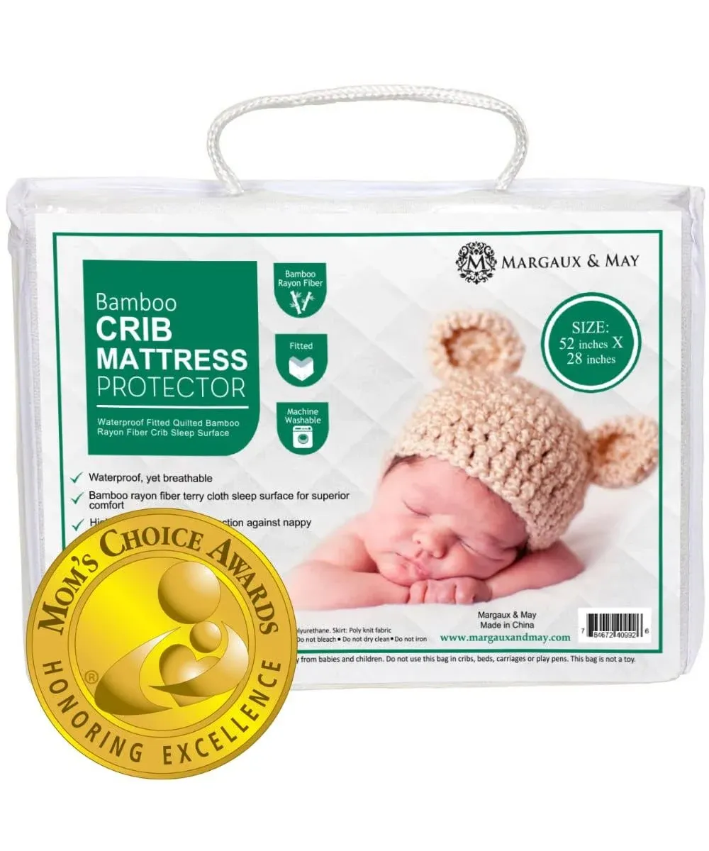 CRIB MATTRESS PROTECTOR PAD DELUXE BAMBOO RAYON STAIN PROTECTION INFANT COV.bx48