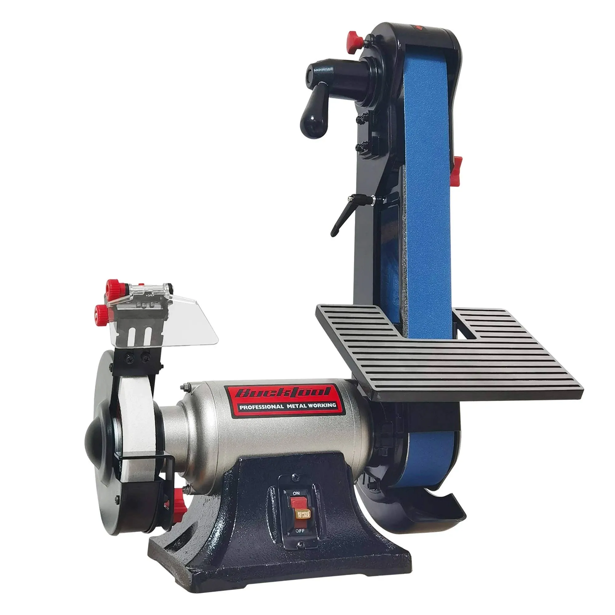 BUCKTOOL Combo 2" x 42" Belt Sander 6" Bench Grinder, Knife Sharpener BG2600