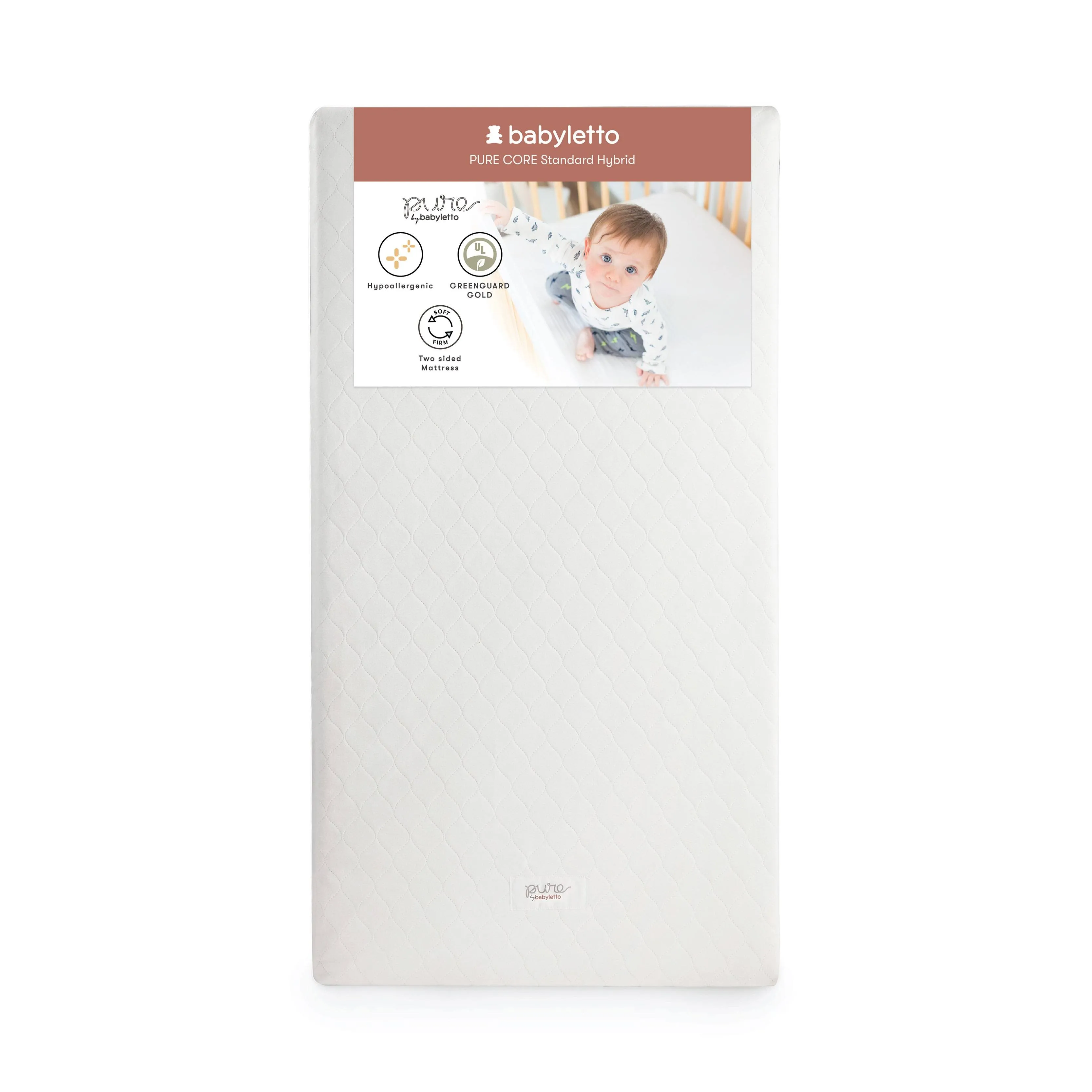 Pure Core 2-Stage Crib Mattress with Hybrid Waterproof Cover