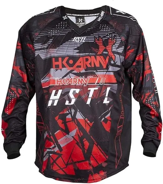 HK Army HSTL Line Padded Paintball Jersey - Lava - Youth - Long Sleeve
