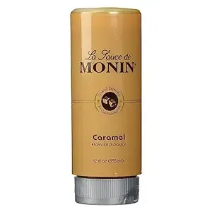 Monin - Gourmet Caramel Sauce, Rich and Buttery, Great for Desserts, Coffee, and Snacks, Gluten-Free, Non-GMO (12 Ounce)