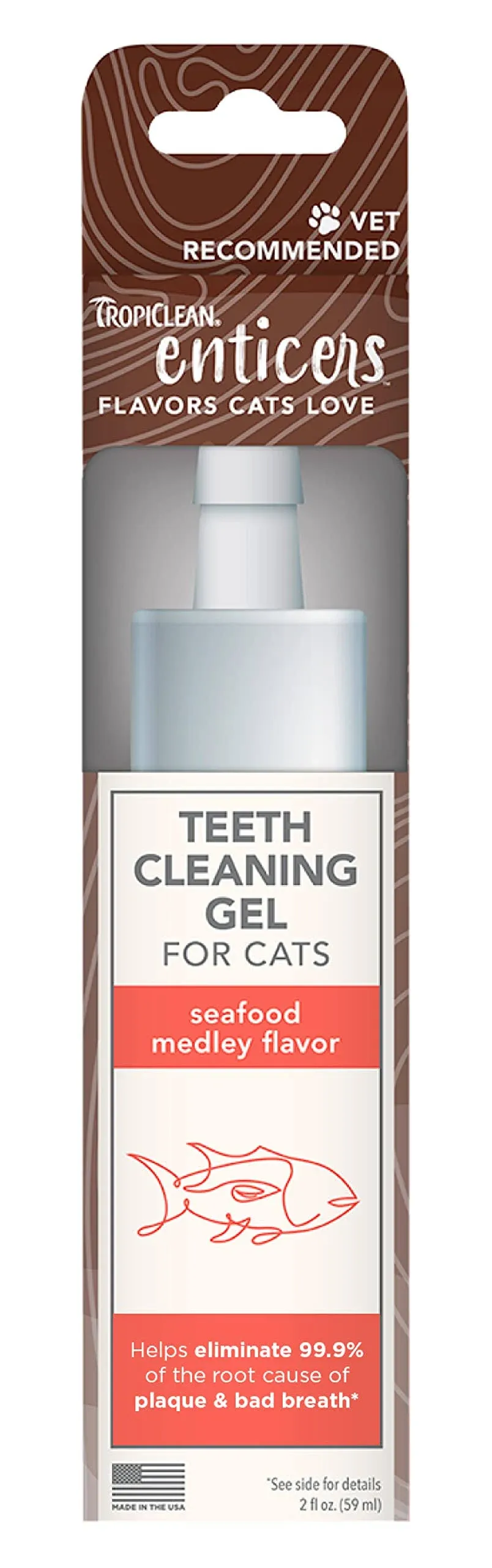 TropiClean Enticers Seafood Medley Teeth Cleaning | Gel 2oz