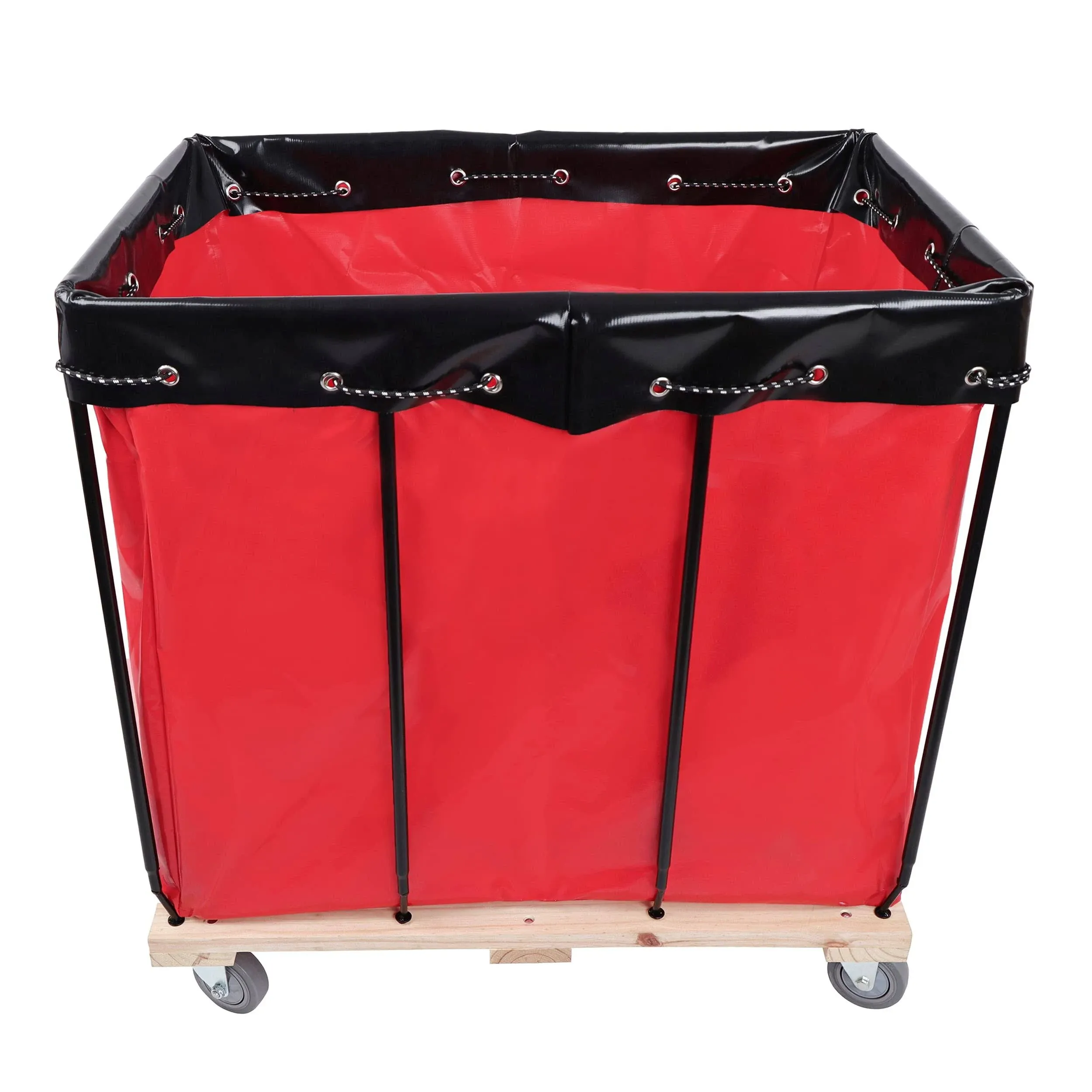 Bisupply Heavy Duty Laundry Basket Truck - Large 400lb / 12 Bushel Basket ...