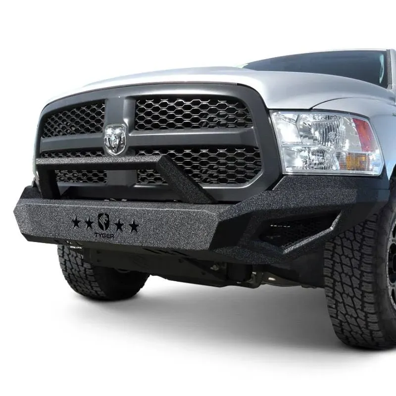 Tyger Auto TG-BP6D80368 Tyger Fury Front Bumper Kit Compatible with 2013-2018 Dodge Ram 1500; 2019-2024 1500 Classic (Excl Rebel & Warlock Trims) Textured Black Rock Crawler