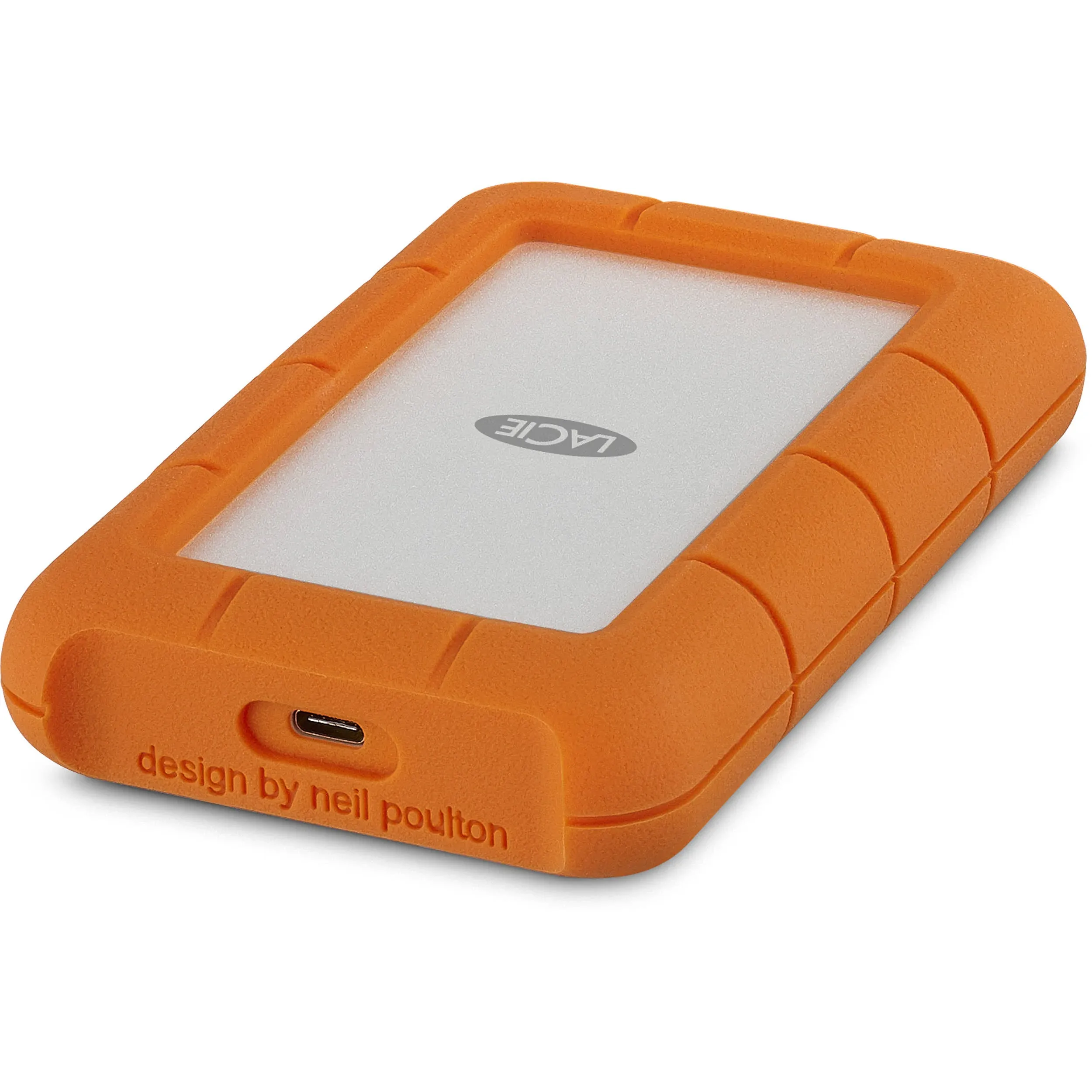 LaCie Rugged USB-C external hard drive 5 TB Grey  Yellow (STFR5000800)