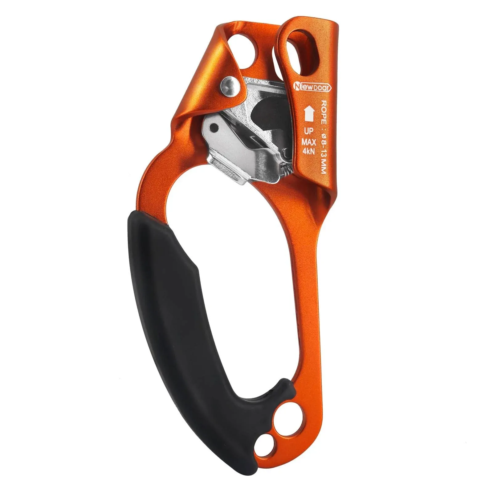 NewDoar UIAA &amp; CE Certified Hand Ascender Rock Climbing Tree Left Orange 