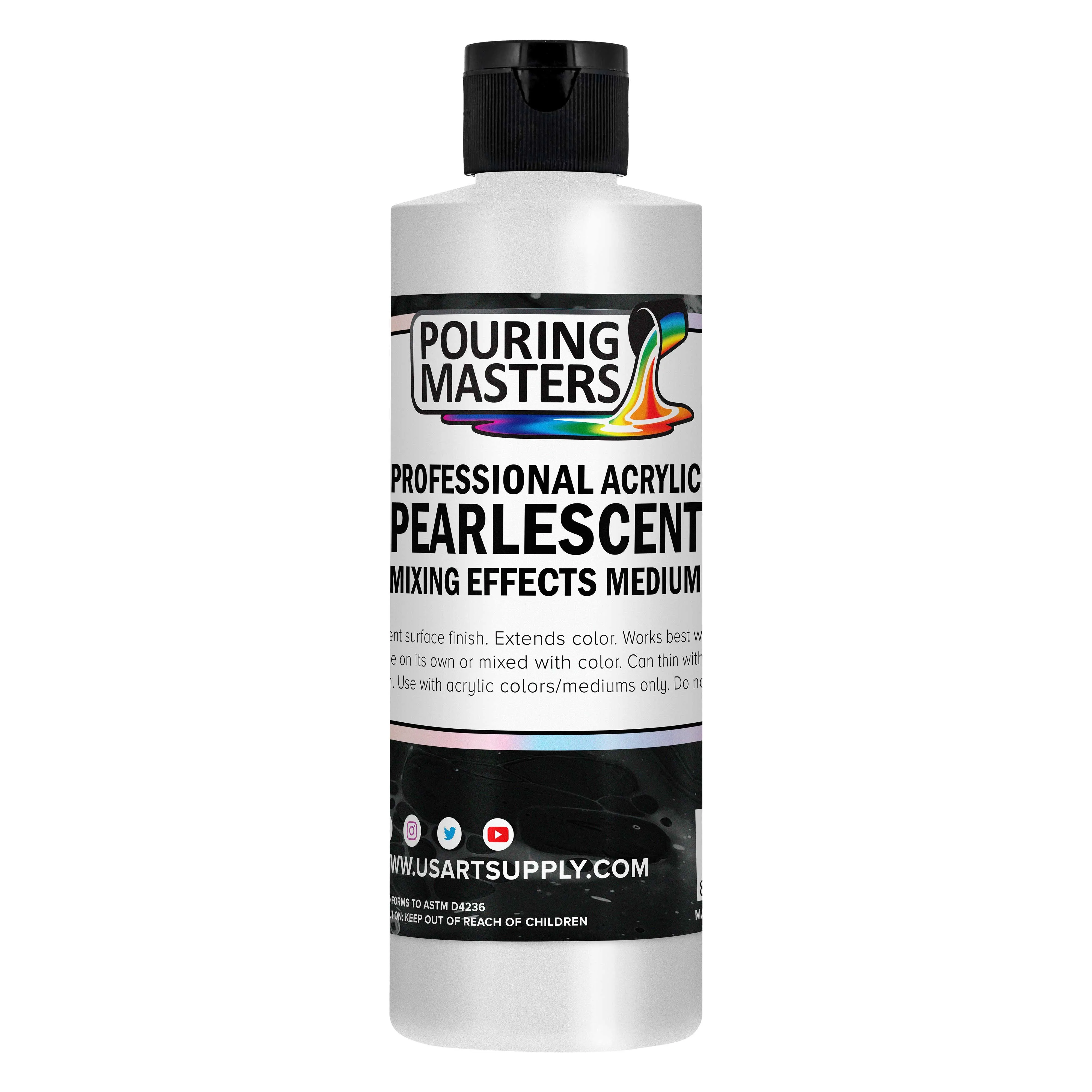 Pouring Masters Professional Acrylic Pearlescent Mixing Effects Medium