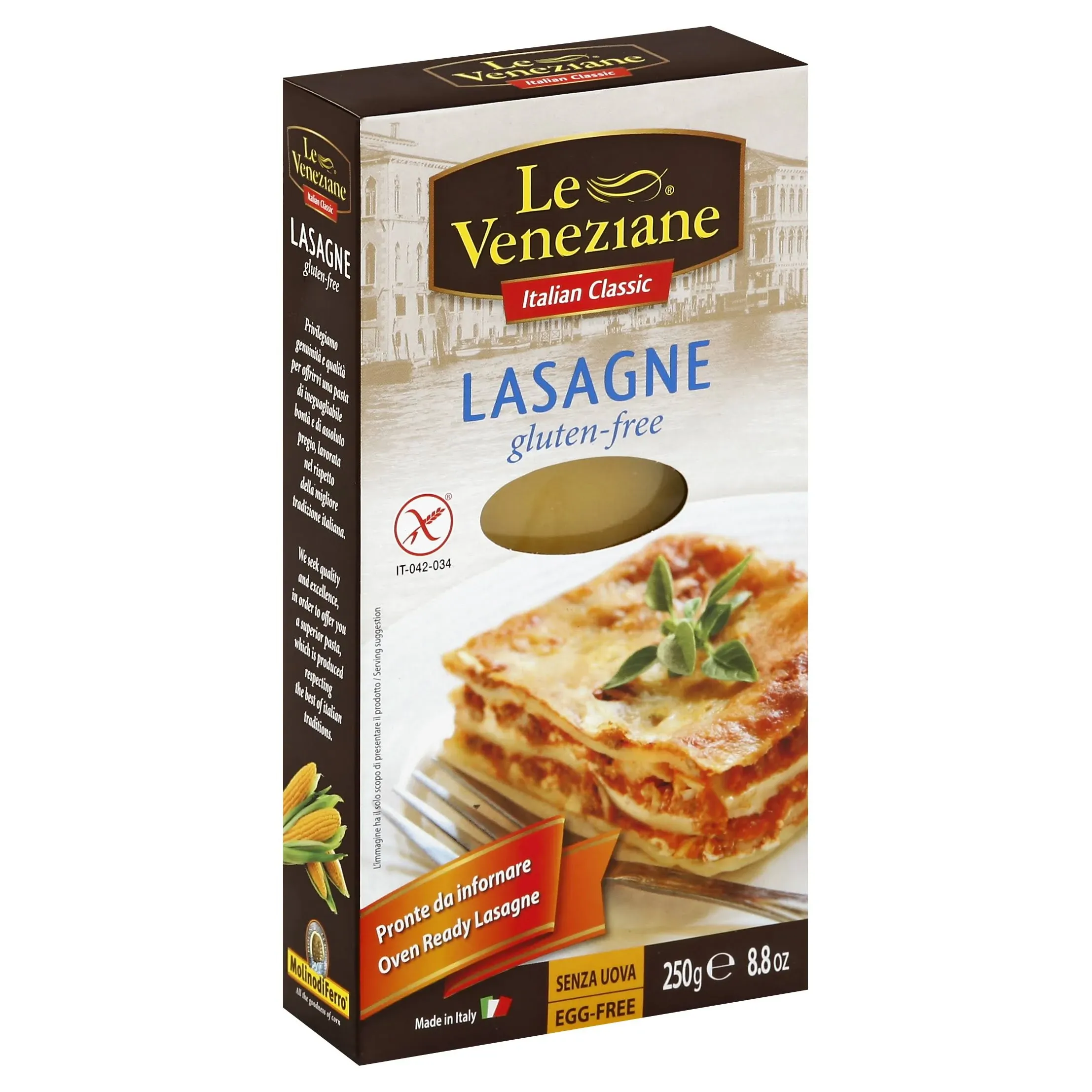 Le Veneziane Lasagne, Gluten-Free, Oven Ready - 8.8 oz