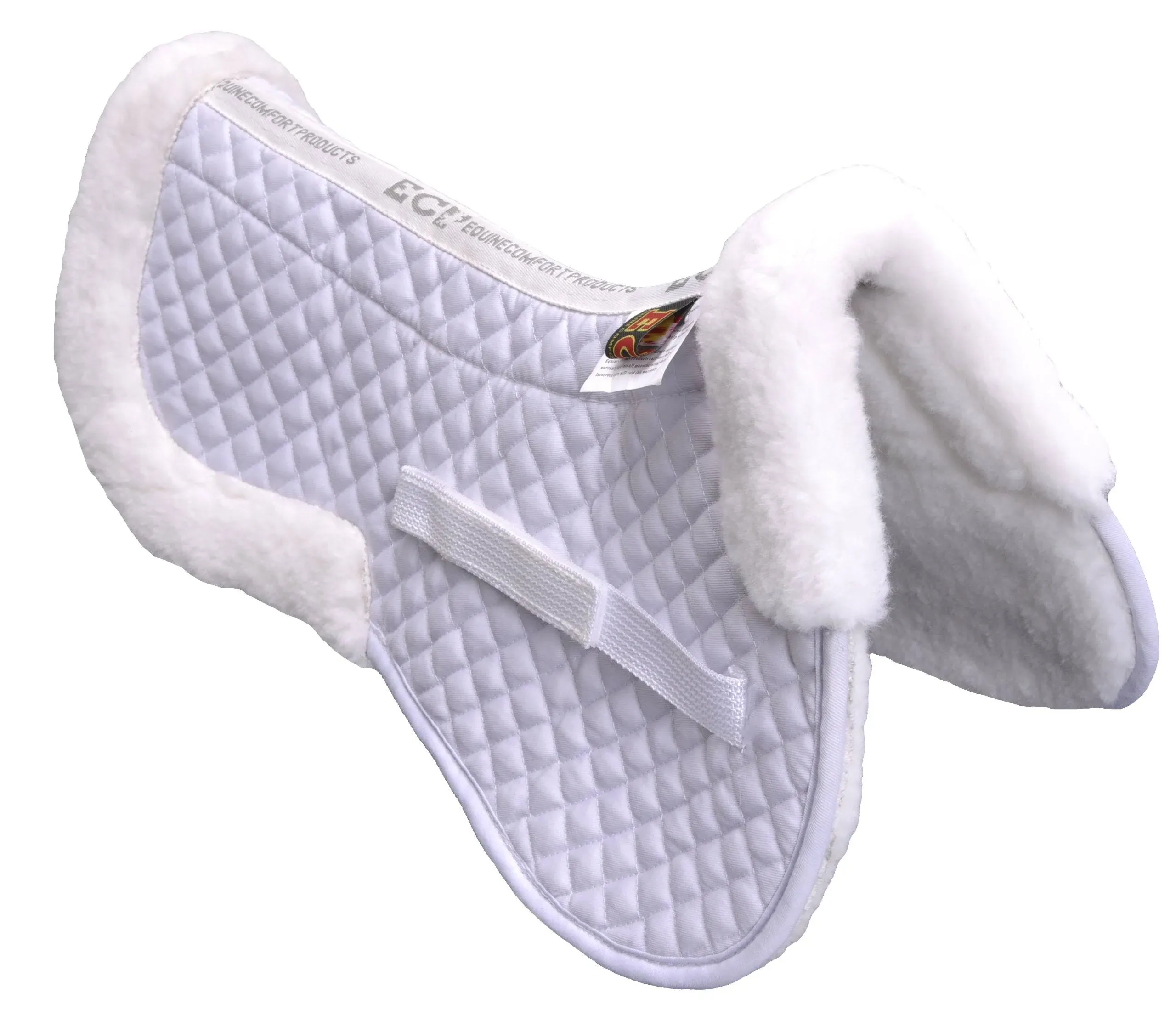 ECP Eurotech Deluxe Half Saddle Pad White