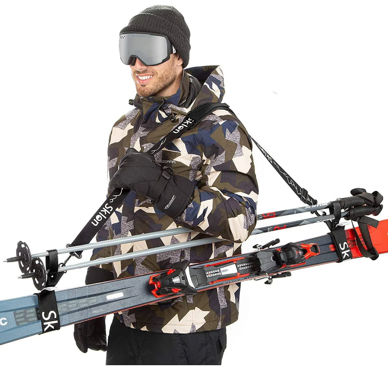 Ski Strap and Pole Carrier | Avoid the Struggle and Effortlessly Transport Your 