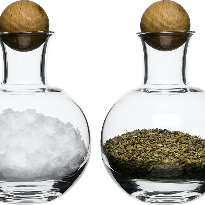 Nature Glass Spice Bottle 2-piece Set