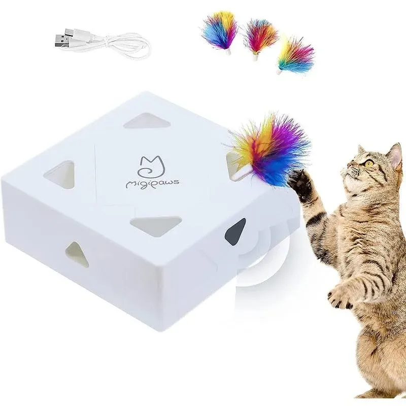 Migipaws Cat Toys, Interactive Automatic 7 Holes Mice Whack-A-Mole, Ultra Fun ...