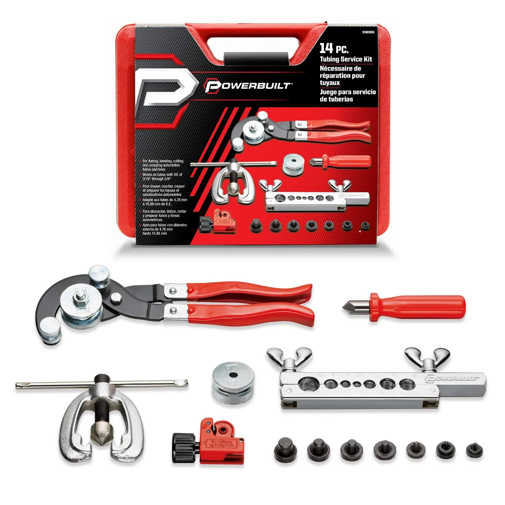 Powerbuilt 948006 14 Piece Master Tubing Service Kit