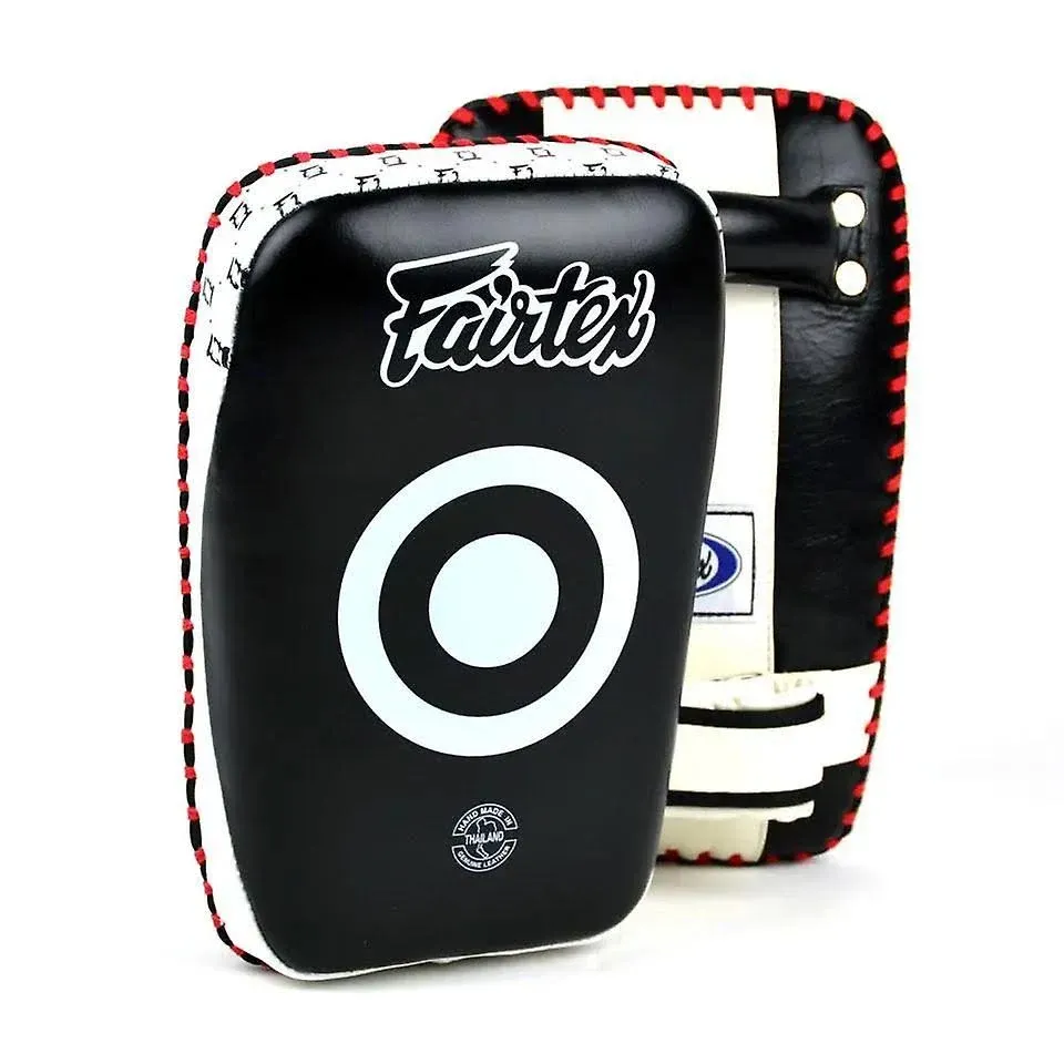 Fairtex &#034;Small&#034; Curved Kick Pads - KPLC1 - Sold as Pair - Handmade in Thailand