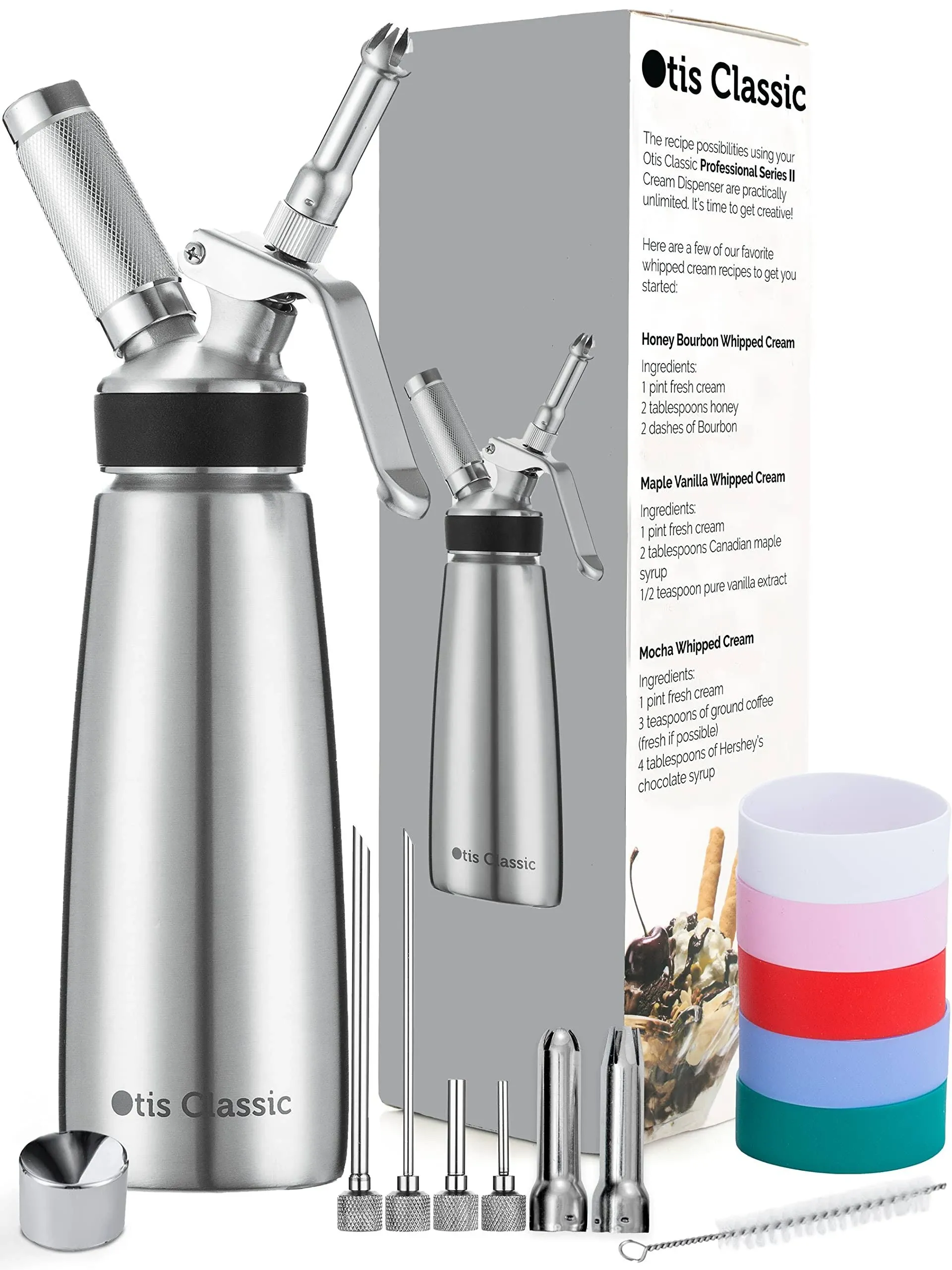 Whipped Cream Dispenser Stainless Steel - Professional Cream Whipper - 500ml