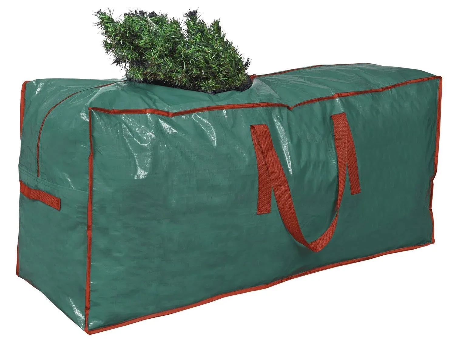 Propek Holiday Christmas Green Tree Storage Bag  Medium 45 x 15 x 20 Red Handles