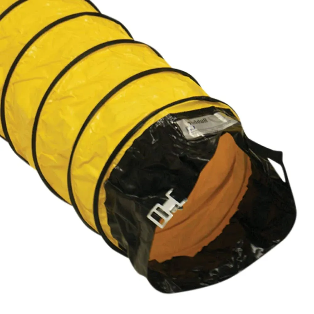 Rubber-Cal 'Air Ventilator Yellow' Ventilation Duct Hose (Fully Stretched), 08-inch by 25-Feet