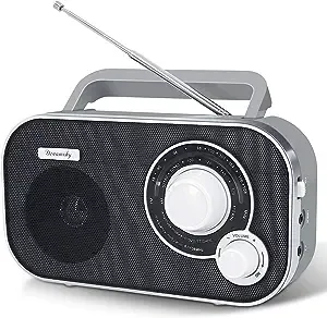 DreamSky AM FM Portable Radio Plug in Wall or Battery Operated for Home &amp; Outdo